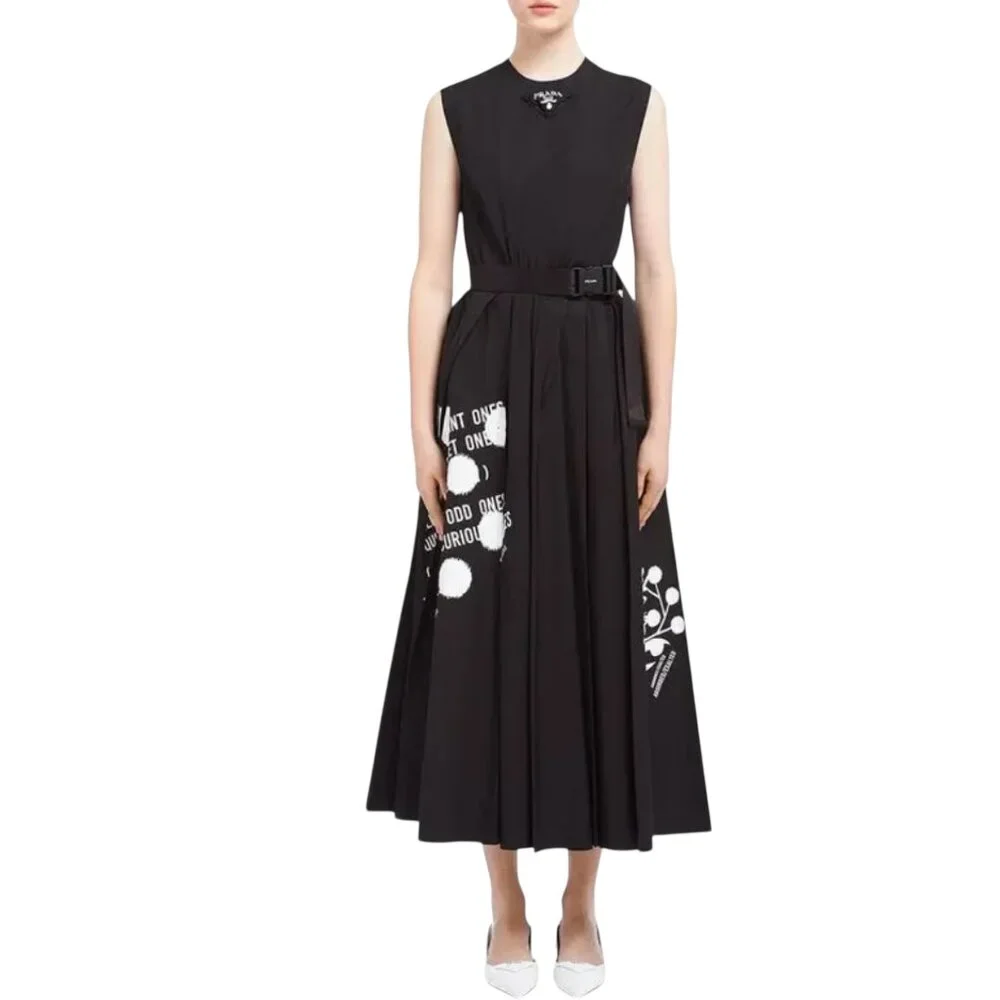 Floral-Print Cotton-Poplin Midi Dress Size 38 IT, Xs/S US NEW - Picture 12 of 16